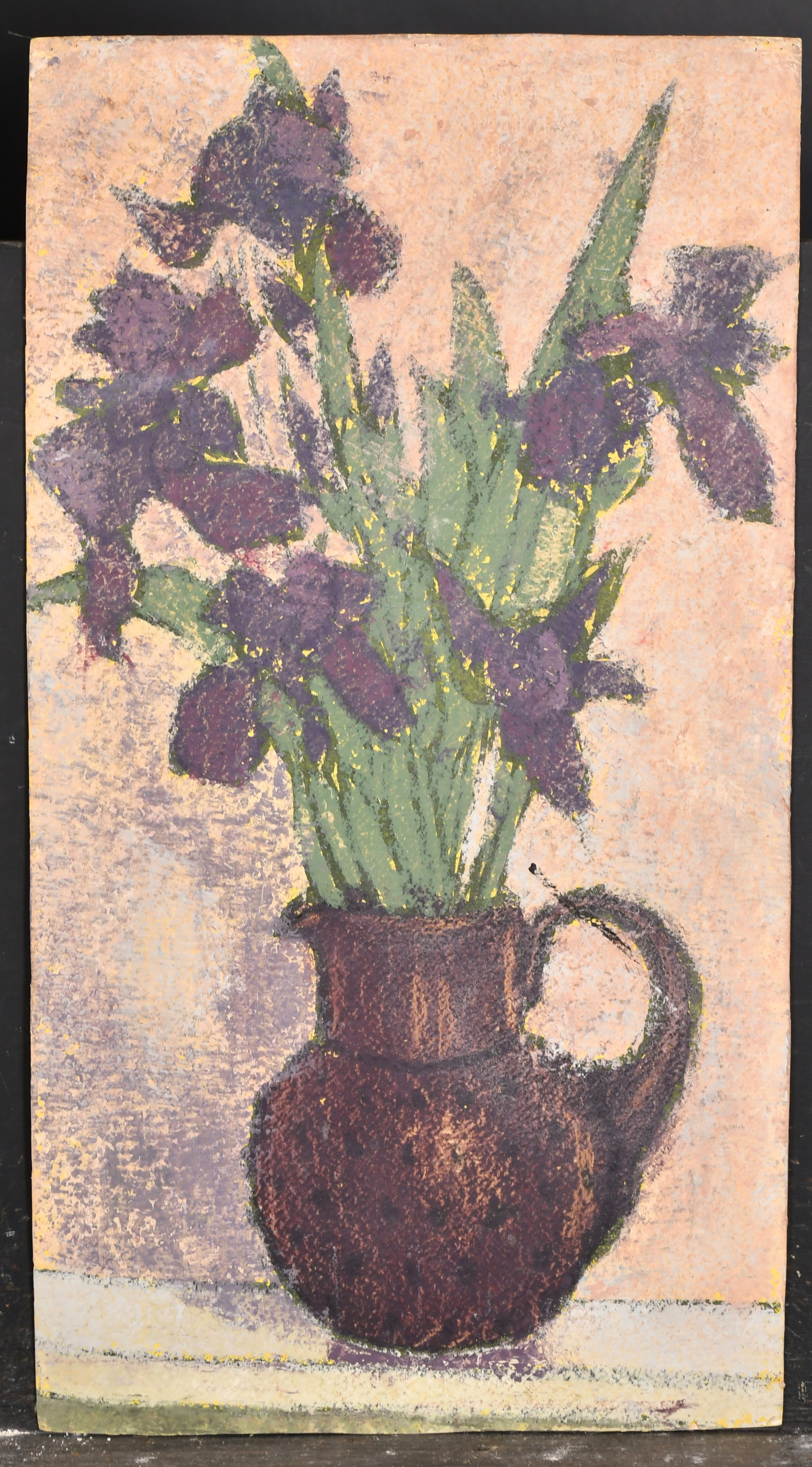 Edmond Xavier Kapp (1890-1978) British. 'Irises', Watercolour and bodycolour, unframed 22" x 12" ( - Image 2 of 3
