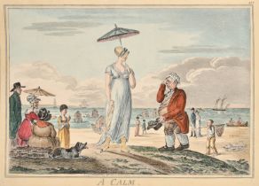 After James Gillray (1757-1815) British. "A Calm", Etching published by H Humphrey, Bone edition