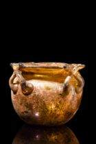 ROMAN AMBER GLASS JAR