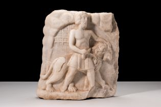 ROMAN MARBLE RELIEF PANEL