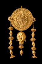 LARGE HELLENISTIC GOLD EARRING