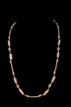 ROMAN GOLD NECKLACE WITH STONE BEADS