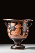 ATTIC RED-FIGURE KRATER WITH MAENAD AND EROS