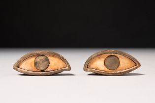 EGYPTIAN BRONZE EYE INLAYS