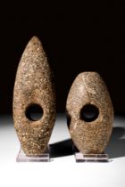 PAIR OF NEOLITHIC STONE AXE HEADS