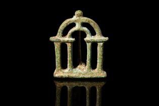 ROMAN BRONZE TEMPLE BROOCH