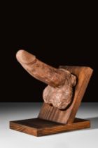 LARGE ROMAN POTTERY VOTIVE MODEL OF A PHALLUS