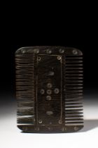 EGYPTIAN WOODEN COPTIC DOUBLE-COMB