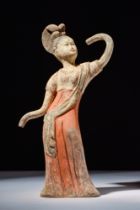 TANG DYNASTY TERRACOTTA DANCING LADY - TL TESTED