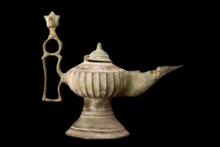 SELJUK BRONZE OIL LAMP