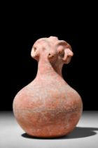 CENTRAL ASIAN ZOOMORPHIC POTTERY JUG