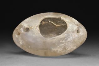 SASANIAN ROCK CRYSTAL BOWL / CANDLE STAND