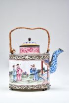 CHINESE CANTON ENAMEL TEAPOT