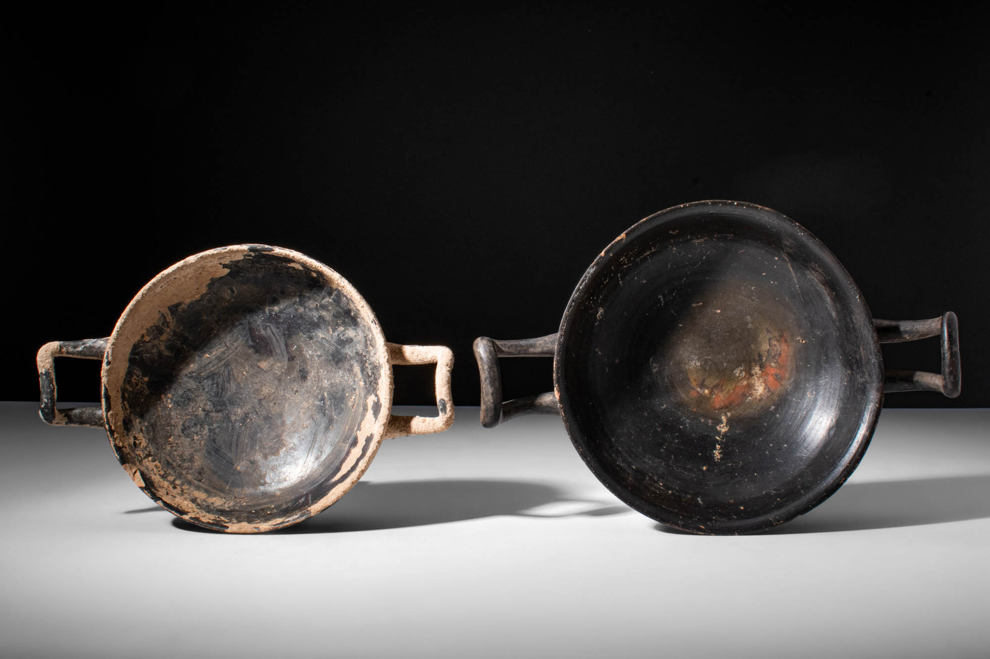 PAIR OF GREEK BLACK GLAZED KYLIX