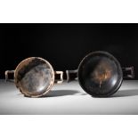 PAIR OF GREEK BLACK GLAZED KYLIX