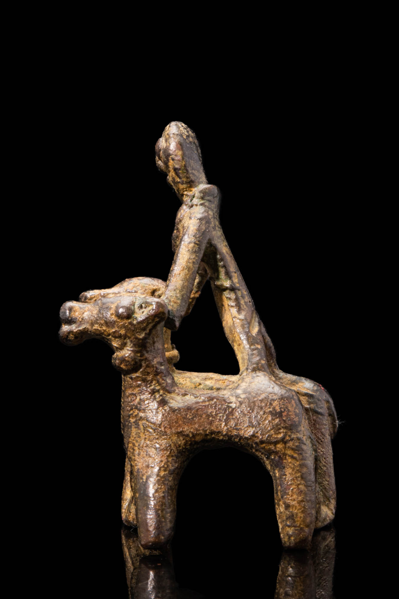 AMLASH BRONZE STATUETTE OF THE KING OF THE ANIMALS - Image 3 of 5