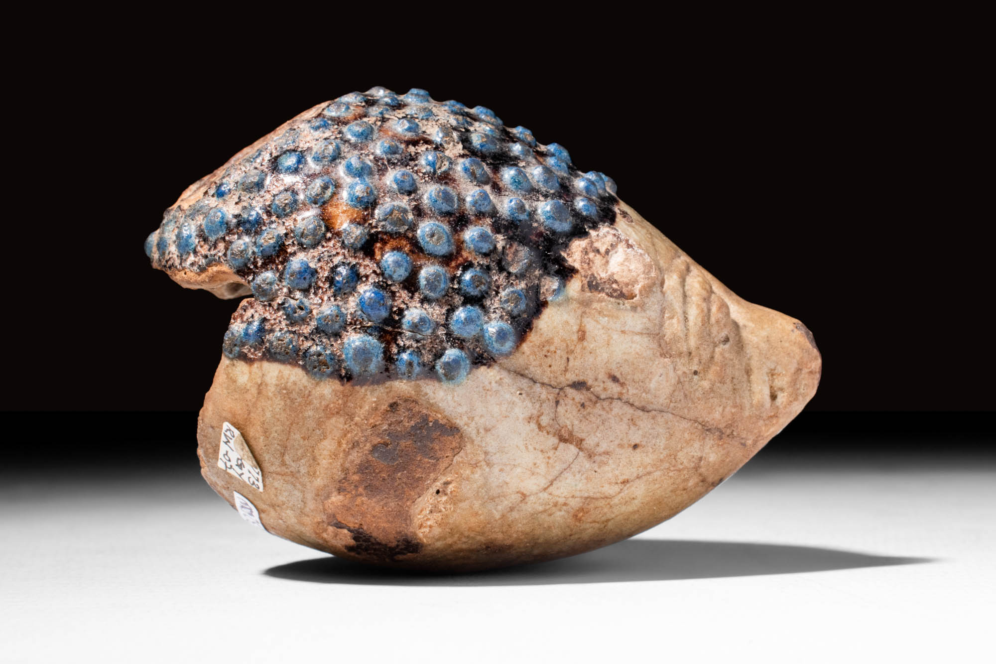 EGYPTIAN FAIENCE HEDGEHOG WITH BLUE SPINES - Image 2 of 5