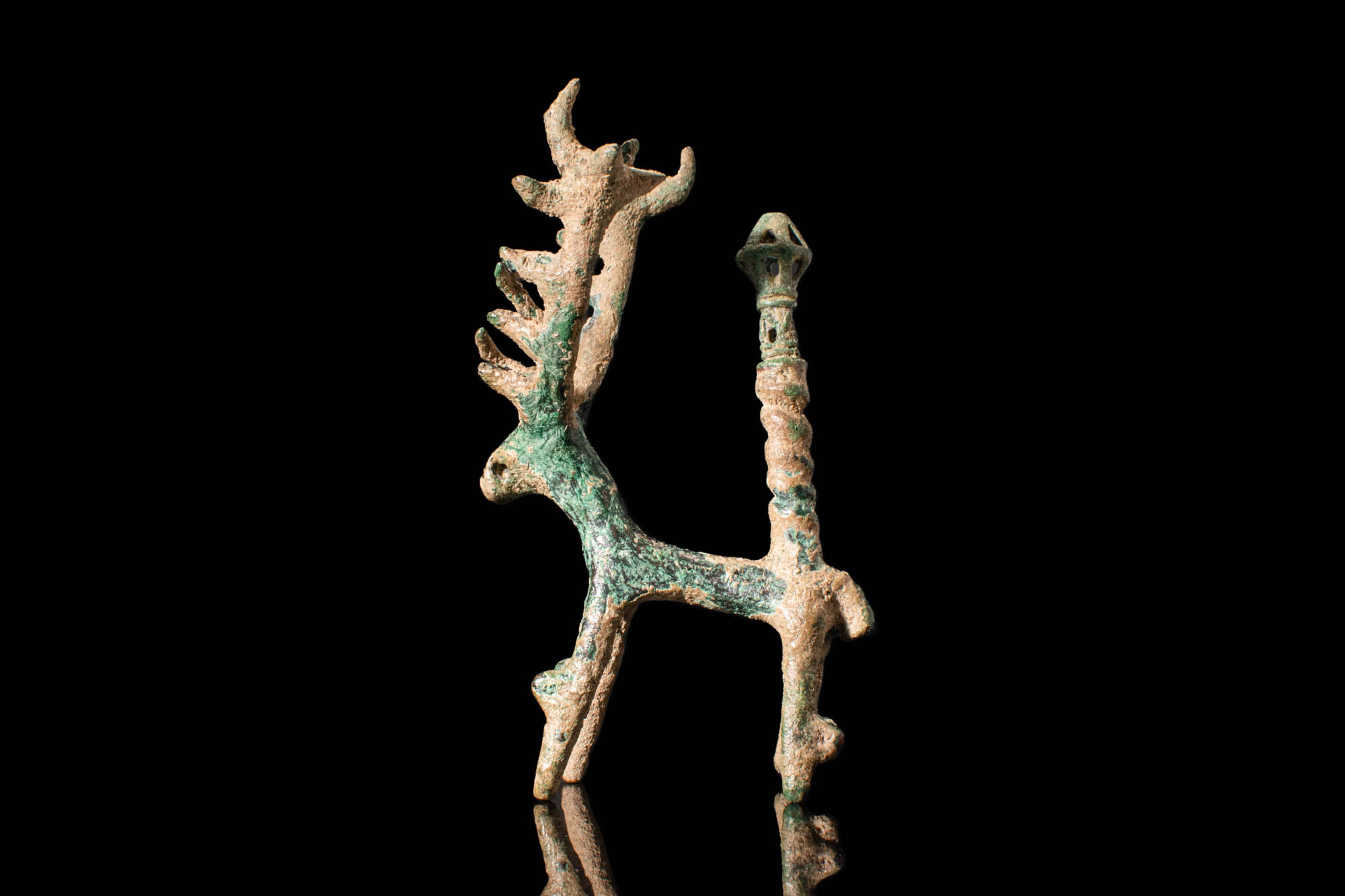 WESTERN ASIATIC BRONZE STAG FIGURINE - Image 5 of 5