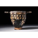 GNATHIAN BLACK-GLAZED POTTERY SKYPHOS