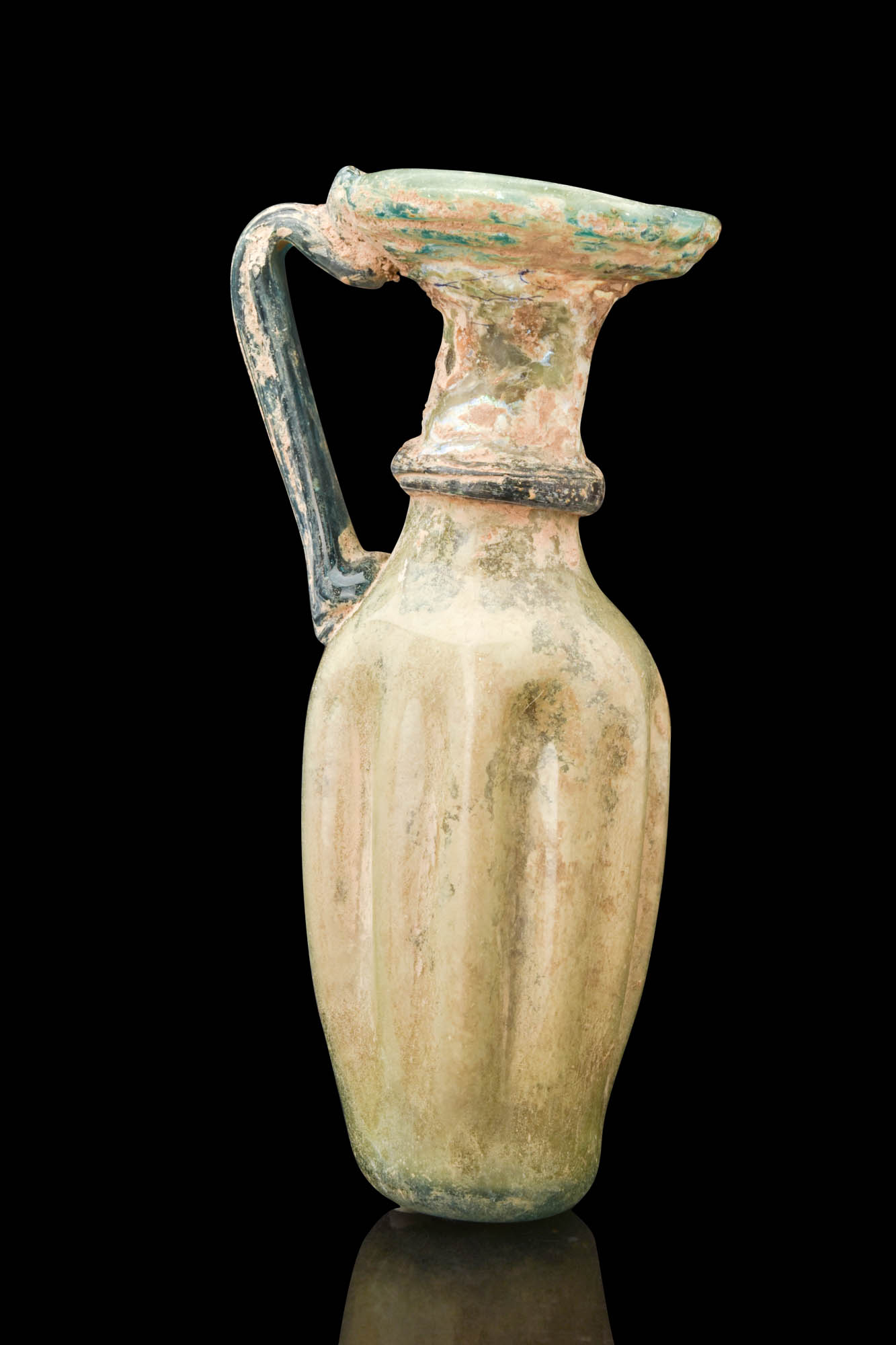 ROMAN GLASS JUG WITH HANDLE - Image 3 of 5