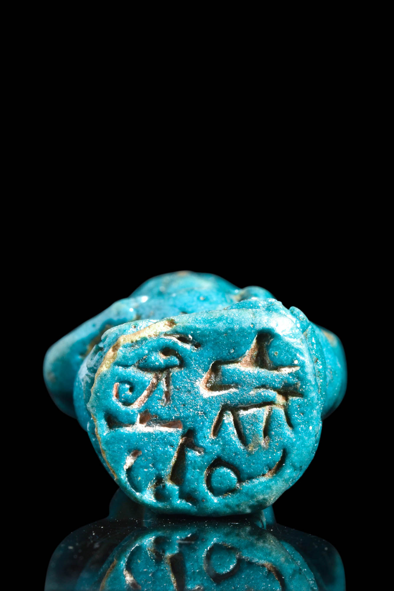 HUGE EGYPTIAN FAIENCE AMULET OF PTAH-PATAIKOS ON CROCODILES - Image 3 of 3