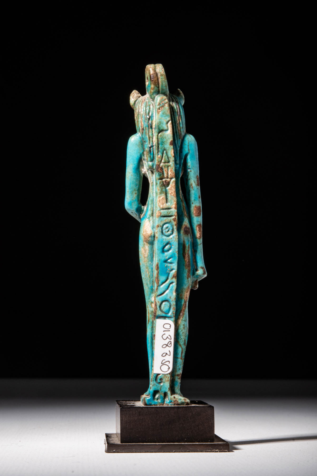 TALL EGYPTIAN FAIENCE STATUETTE OF THE GODDESS SEKHMET - Image 7 of 7