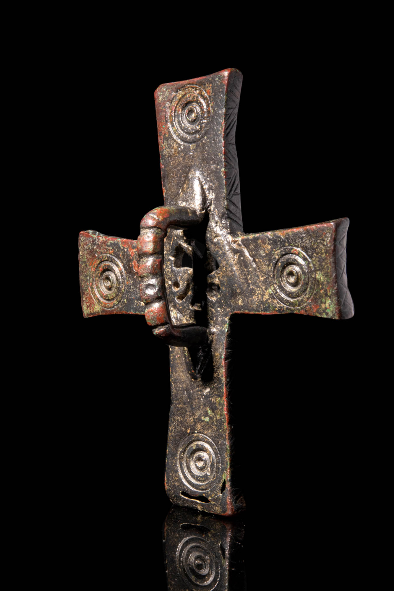 SUPERB BYZANTINE SILVER CROSS SHAPED BREAD STAMP - Image 3 of 4