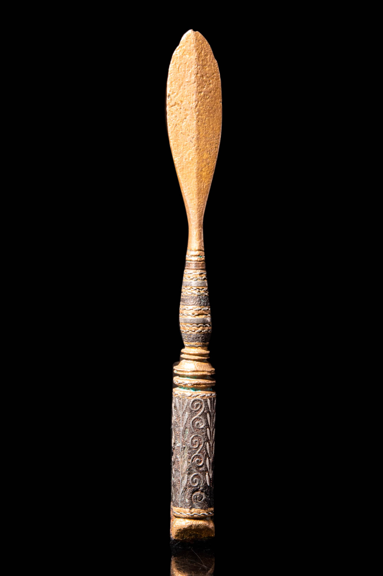 ROMAN BRONZE WITH SILVER INLAY MEDICAL SPATULA - Image 2 of 4