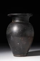 GREEK BLACK-GLAZE JUG WITH HANDLE