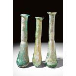 COLLECTION OF THREE ROMAN GLASS VESSELS