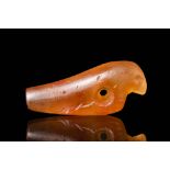 NEAR EASTERN CARNELIAN BIRD SHAPED BEAD