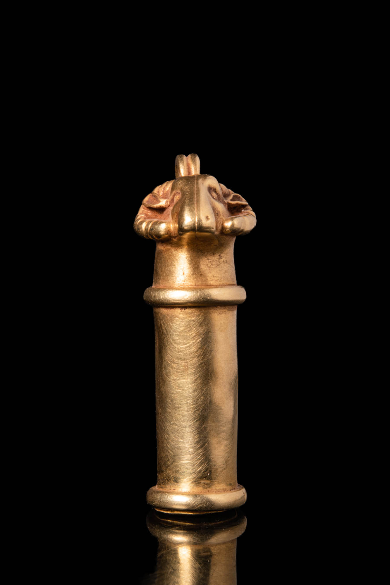 EGYPTIAN GOLD RAM HEAD PENDANT - Image 2 of 4