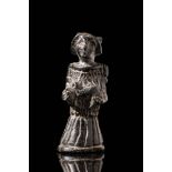 SYRO-HITTITE BLACK STONE GODDESS STATUETTE