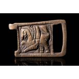 BYZANTINE BRONZE BUCKLE BELT WITH GRIFFIN