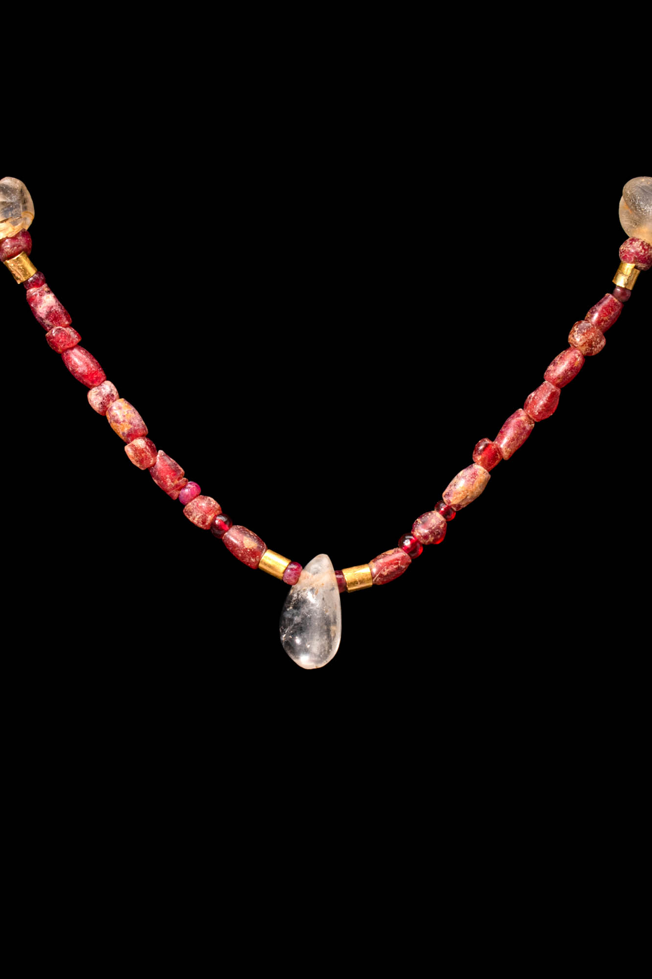 ROMANO-EGYPTIAN CARNELIAN AND ROCK CRYSTAL NECKLACE - Image 4 of 5