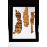 THREE FRAGMENTS OF PAPYRUS