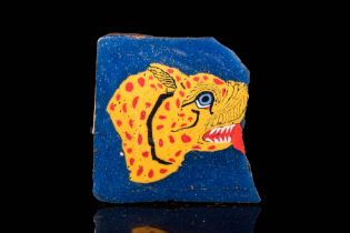 ROMAN GLASS MOSAIC DEPICTING A TIGER