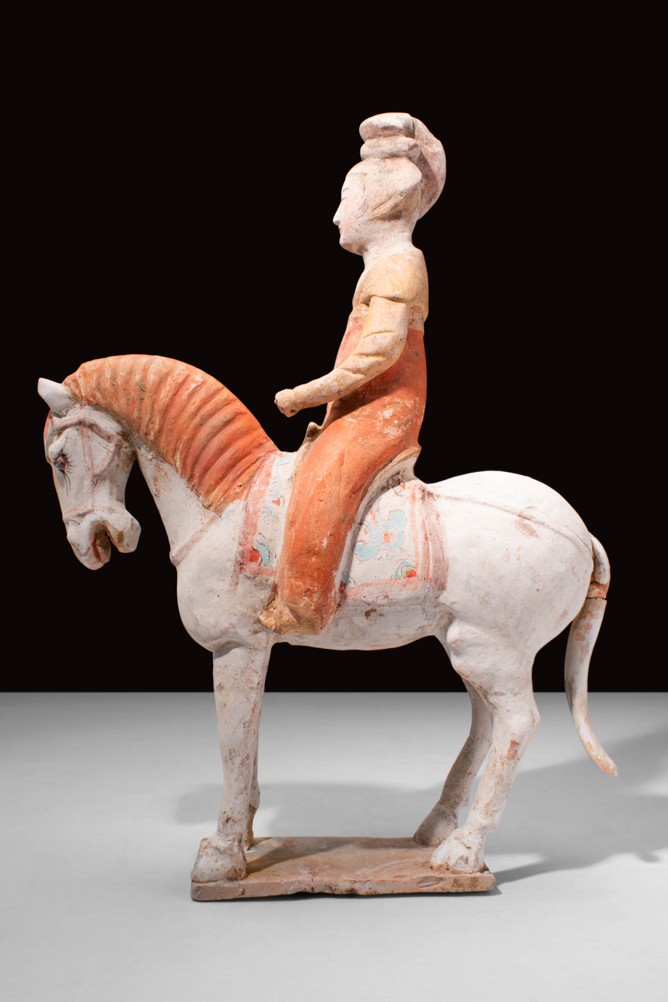 CHINESE TANG DYNASTY HORSE AND FEMALE RIDER - Image 2 of 6