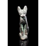 EGYPTIAN BRONZE CAT FIGURE
