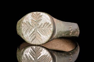 NORMAN BRONZE RING WITH A STYLISED CROSS