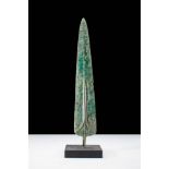 ANCIENT BRONZE SPEARHEAD