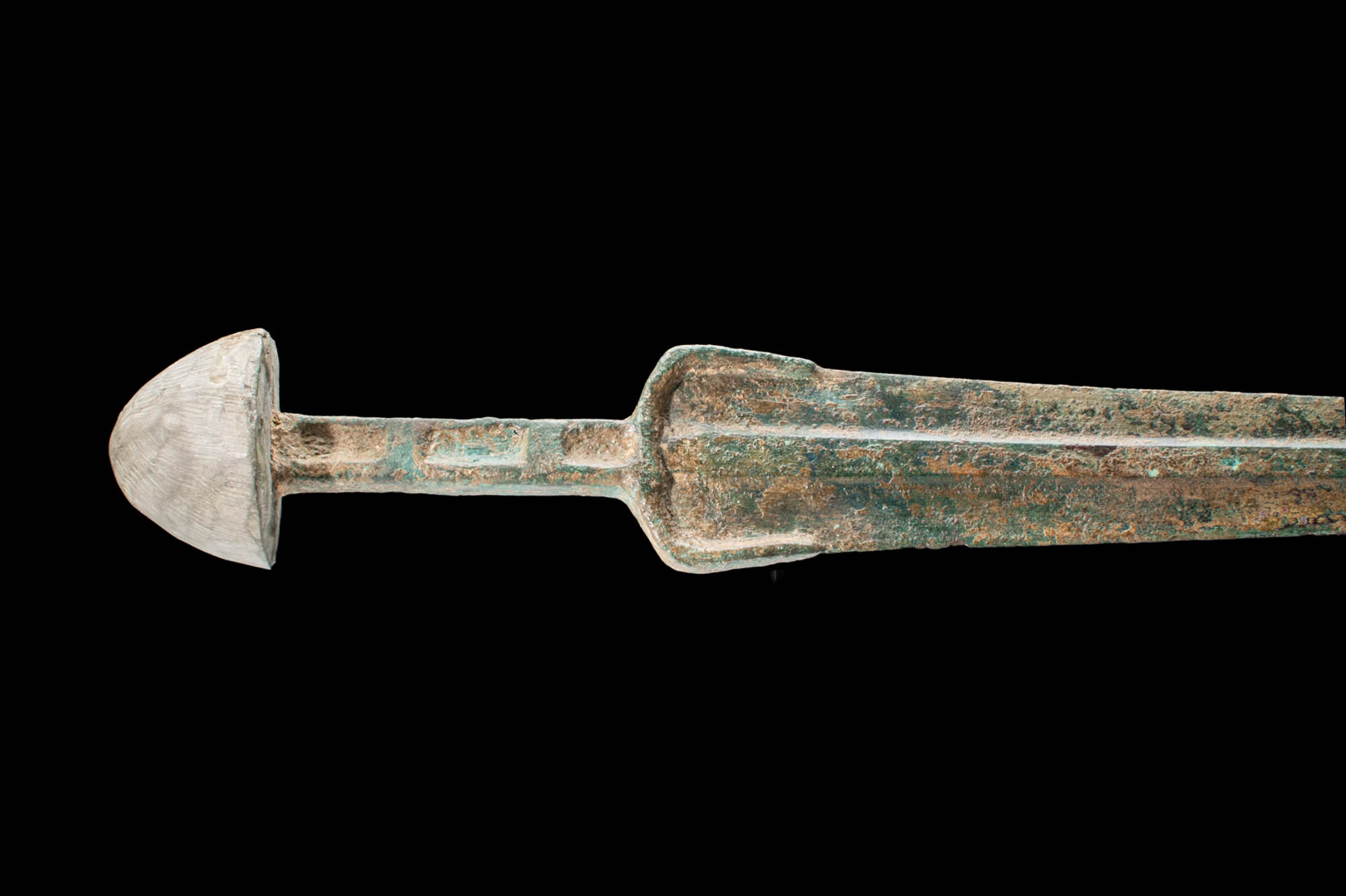 ANCIENT BRONZE SWORD WITH STONE POMMEL - Image 3 of 4