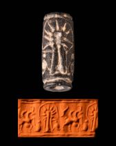 ELAMITE BLACK STONE CYLINDER SEAL- ORIGINAL LAMBERT REPORT