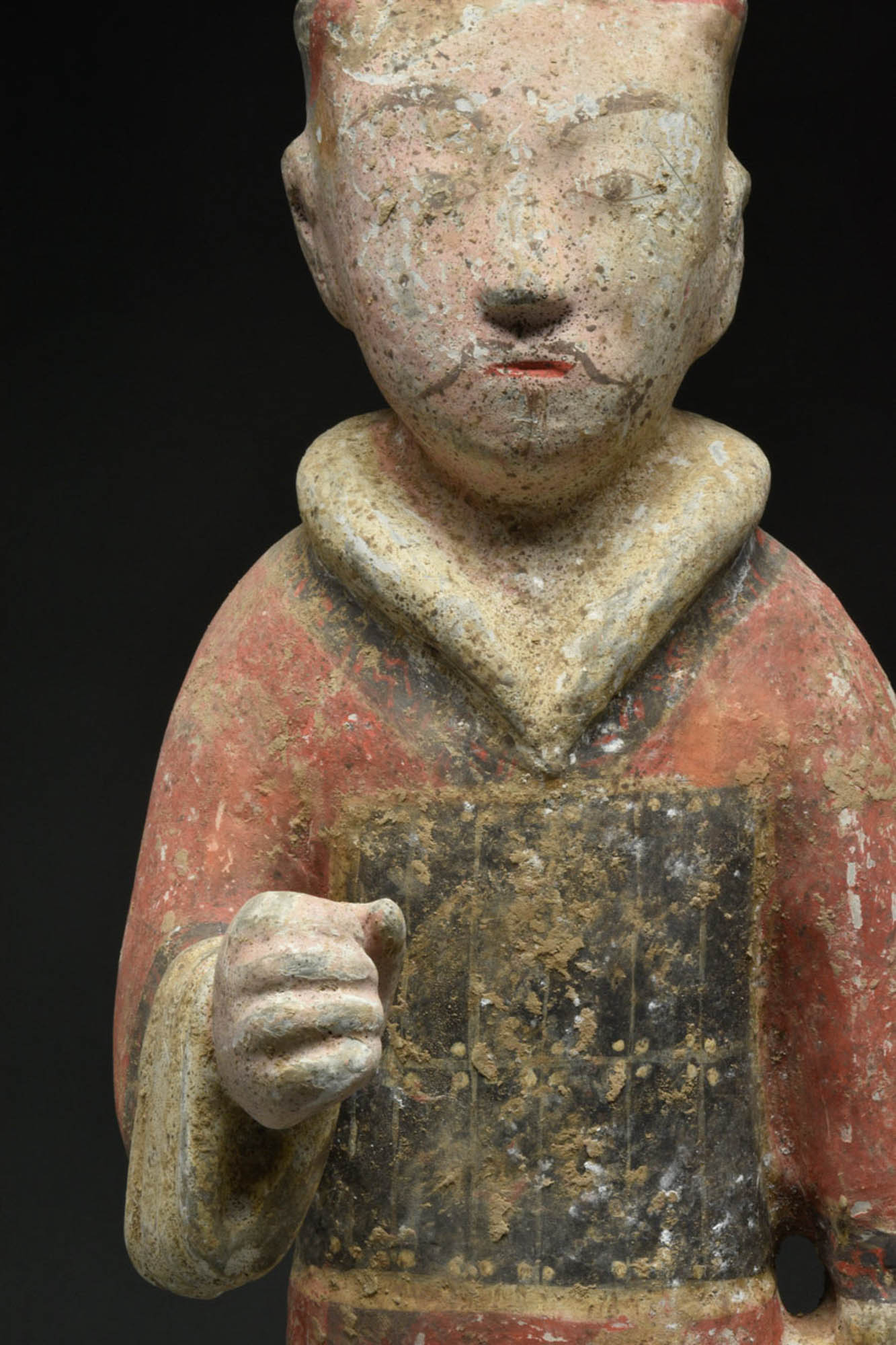 CHINESE HAN DYNASTY POLYCHROME TERRACOTTA WARRIOR - TL TESTED - Image 5 of 8