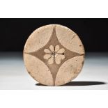 EGYPTIAN NEW KINGDOM FAIENCE ROSETTE INLAY