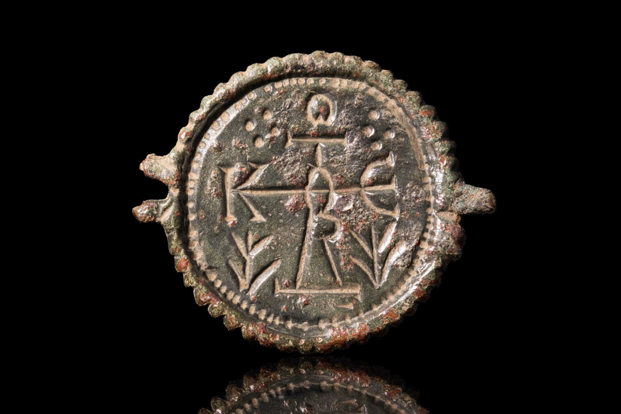 RARE BYZANTINE BRONZE SEAL WITH LONG INSCRIPTION - Image 3 of 3
