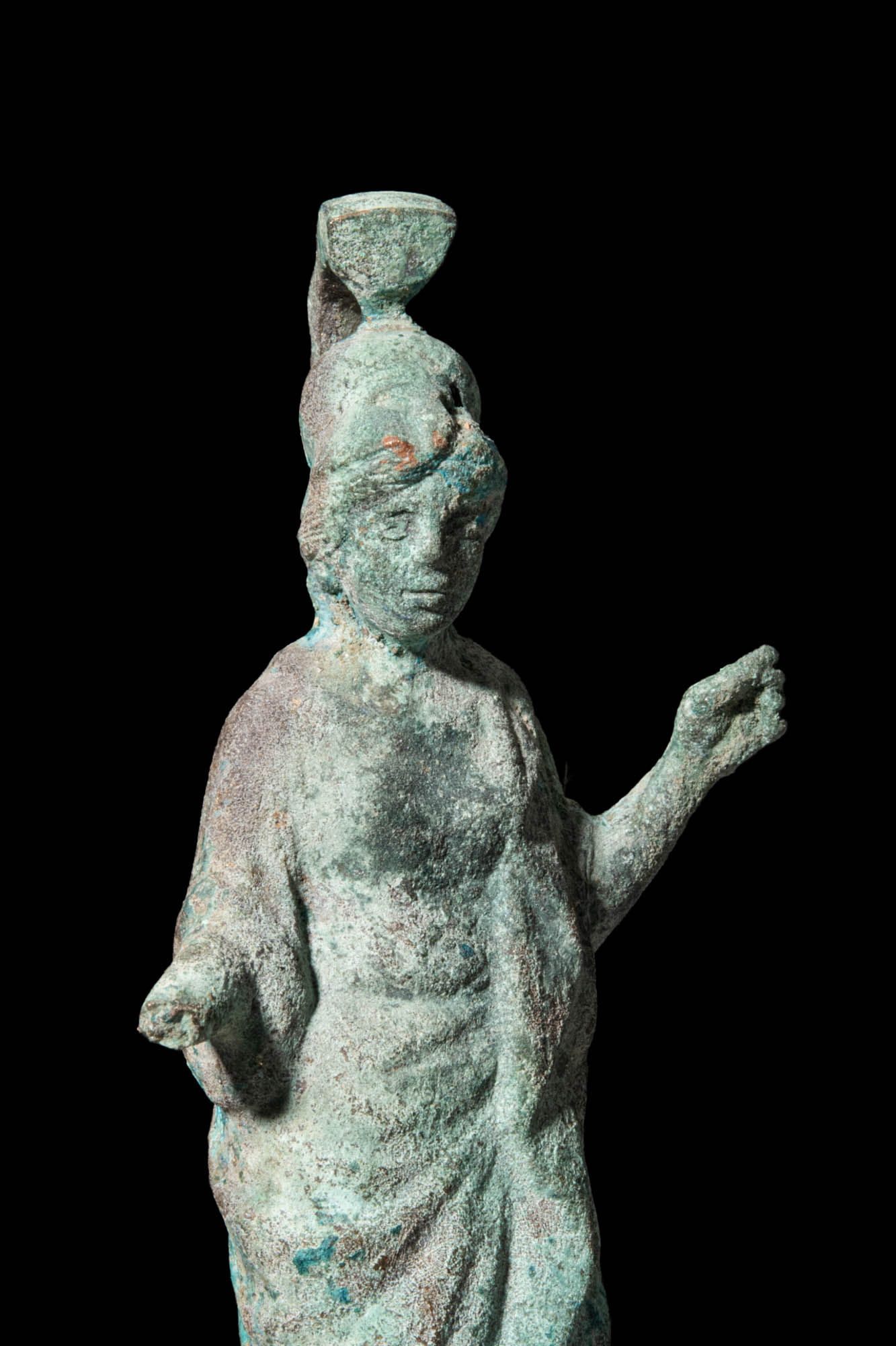 LARGE ROMAN BRONZE FIGURINE OF MINERVA - Image 5 of 5