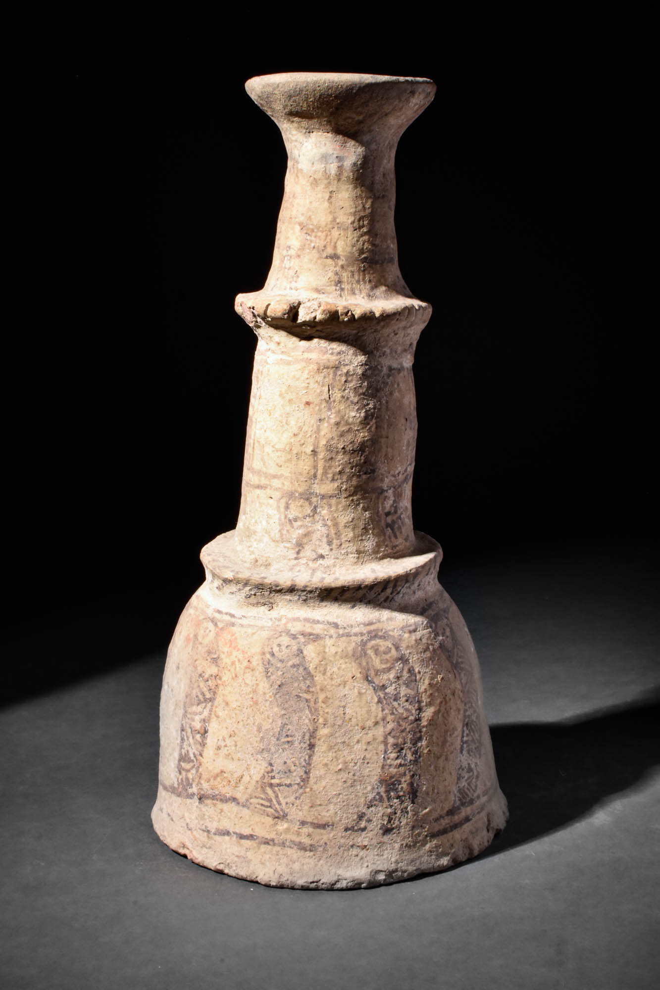 CHINESE TERRACOTTA DAOIST VOTIVE LAMP - Image 2 of 2