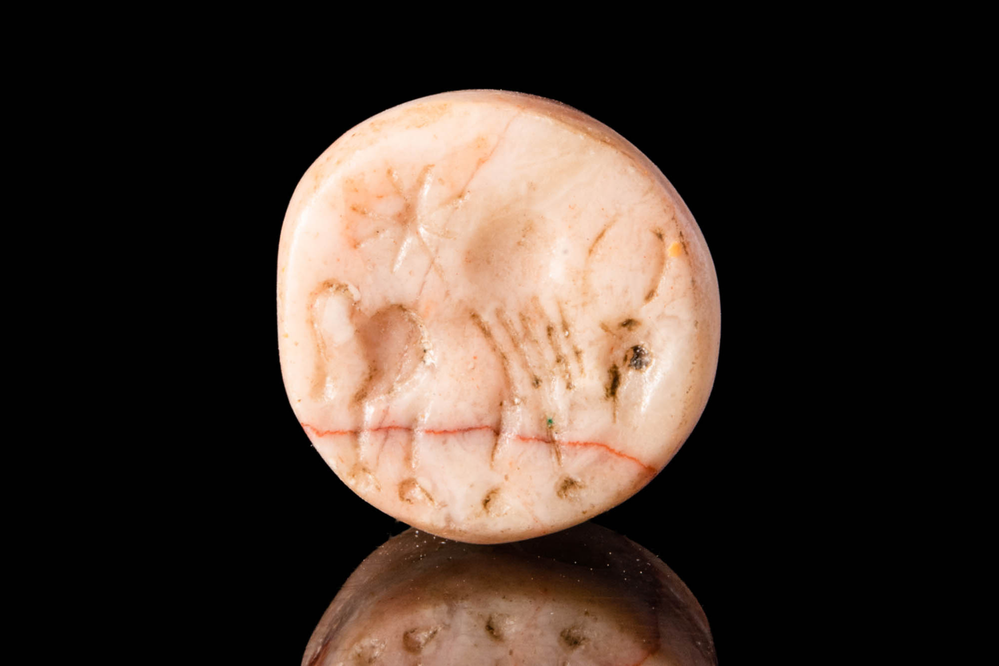 SASANIAN PINK STONE STAMP SEAL - Image 3 of 4