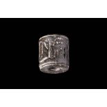 EGYPTIAN STONE CYLINDER SEAL INSCRIBED